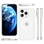 NALIA Transparentes Magnet Case für iPhone 14 Pro – MagPower System (MagSafe kompatibel) – LUMEX (Edle Glas-Optik, aber unzerbrechlich) – Marke aus Berlin