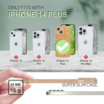 NALIA Schutzhülle mit Echt-Kork kompatibel mit iPhone 14 Plus Hülle, Natur-Kork Hellbraun Anti-Gelb Rutschfest Anti-Fingerabdruck, Harte Rückseite & Mattierter Silikon-Rand, Robuste Handyhülle Cover