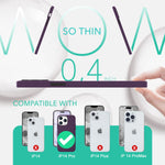 NALIA Magnet Silikonhülle für iPhone 14 Pro – MagSafe kompatibel & Liquid Silicone – SLIQ (Soft-Touch Schutz & Mikrofaser Innen) – Marke aus Berlin