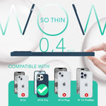 NALIA Magnet Silikonhülle für iPhone 14 Pro – MagSafe kompatibel & Liquid Silicone – SLIQ (Soft-Touch Schutz & Mikrofaser Innen) – Marke aus Berlin