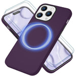 NALIA Magnet Silikonhülle für iPhone 14 Pro – MagSafe kompatibel & Liquid Silicone – SLIQ (Soft-Touch Schutz & Mikrofaser Innen) – Marke aus Berlin