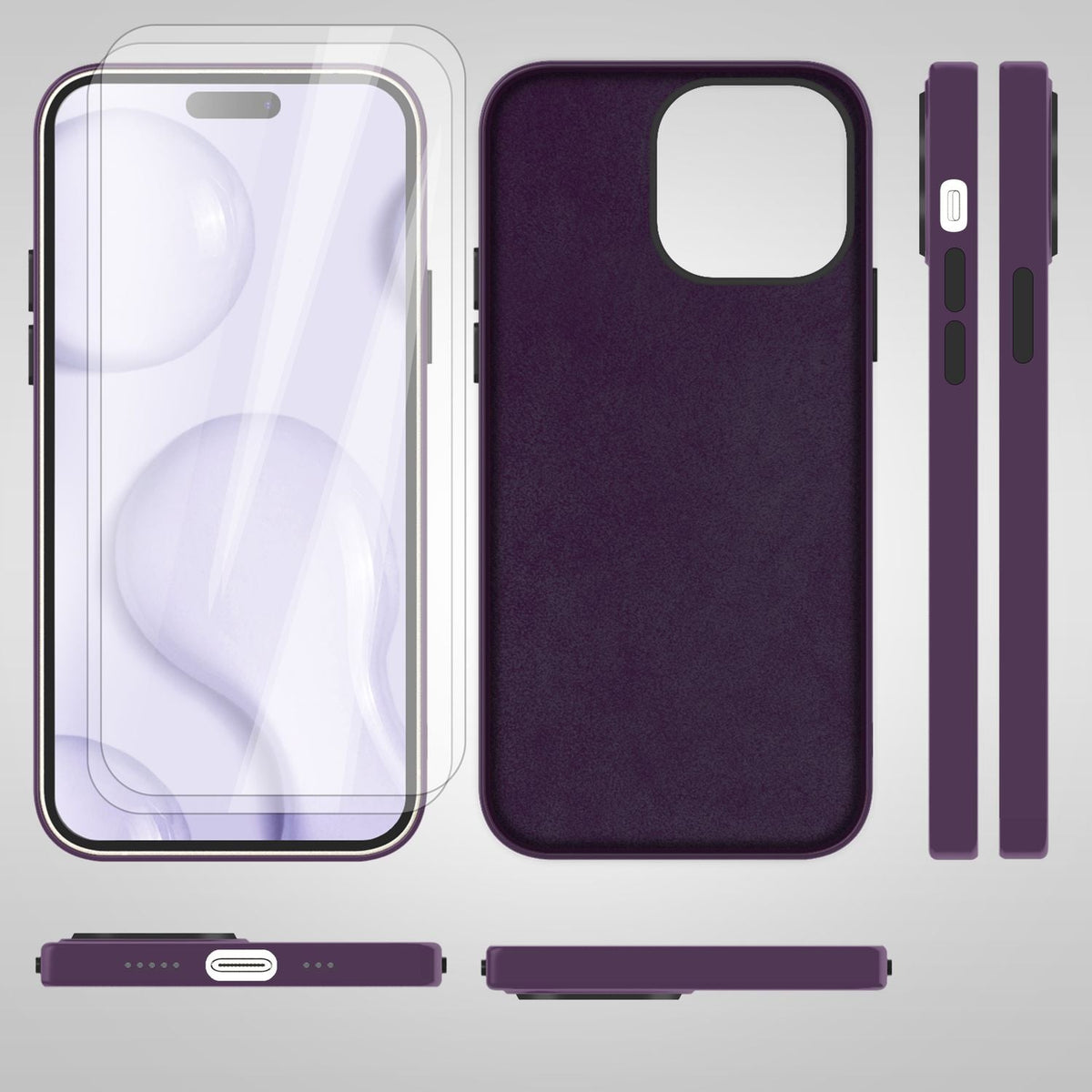 NALIA Magnet Silikonhülle für iPhone 14 Pro – MagSafe kompatibel & Liquid Silicone – SLIQ (Soft-Touch Schutz & Mikrofaser Innen) – Marke aus Berlin