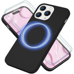 NALIA Magnet Silikonhülle für iPhone 14 Pro – MagSafe kompatibel & Liquid Silicone – SLIQ (Soft-Touch Schutz & Mikrofaser Innen) – Marke aus Berlin