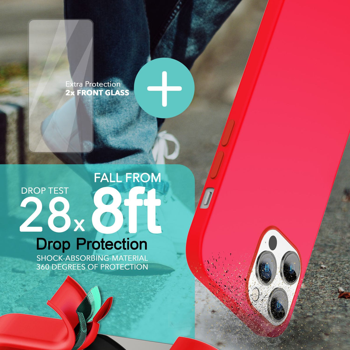 NALIA Magnet Silikonhülle für iPhone 14 Pro – MagSafe kompatibel & Liquid Silicone – SLIQ (Soft-Touch Schutz & Mikrofaser Innen) – Marke aus Berlin