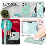 NALIA Magnet Silikonhülle für iPhone 14 Pro – MagSafe kompatibel & Liquid Silicone – SLIQ (Soft-Touch Schutz & Mikrofaser Innen) – Marke aus Berlin