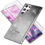 NALIA Glitzerhülle für Samsung Galaxy S23 Ultra – Funkelndes Silikon Case – DAZZLIN (Transparent & Stoßfest) – Marke aus Berlin