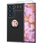 NALIA Ringhülle für Samsung Galaxy S23 Ultra – Ring-Ständer 360° & für Magnet-Halter – GRIP360 (Mattiertes Silikon Case) – Marke aus Berlin