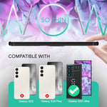 NALIA Ringhülle für Samsung Galaxy S23 Ultra – Ring-Ständer 360° & für Magnet-Halter – GRIP360 (Mattiertes Silikon Case) – Marke aus Berlin