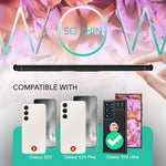 NALIA Ringhülle für Samsung Galaxy S23 Ultra – Ring-Ständer 360° & für Magnet-Halter – GRIP360 (Mattiertes Silikon Case) – Marke aus Berlin