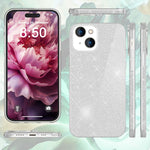 NALIA Glitzerhülle für iPhone 15 Plus – Funkelnder Glitzer-Look & Grip – SHINEPOP (Silikon Case) – Marke aus Berlin