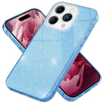 NALIA Glitzerhülle für iPhone 15 Pro – Funkelnder Glitzer-Look & Grip – SHINEPOP (Silikon Case) – Marke aus Berlin