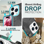 NALIA Glitzerhülle für iPhone 15 Pro – Funkelnder Glitzer-Look & Grip – SHINEPOP (Silikon Case) – Marke aus Berlin