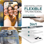 NALIA Glitzerhülle für iPhone 15 Pro – Funkelnder Glitzer-Look & Grip – SHINEPOP (Silikon Case) – Marke aus Berlin