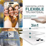 NALIA Glitzerhülle für iPhone 15 Pro – Funkelnder Glitzer-Look & Grip – SHINEPOP (Silikon Case) – Marke aus Berlin