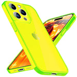 NALIA Neon Silikonhülle für iPhone 15 Pro – Knallige Signal-Farbe & Linsenschutz – VIBE (Transparentes Case) – Marke aus Berlin