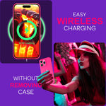 NALIA Neon Silikonhülle für iPhone 15 Pro – Knallige Signal-Farbe & Linsenschutz – VIBE (Transparentes Case) – Marke aus Berlin