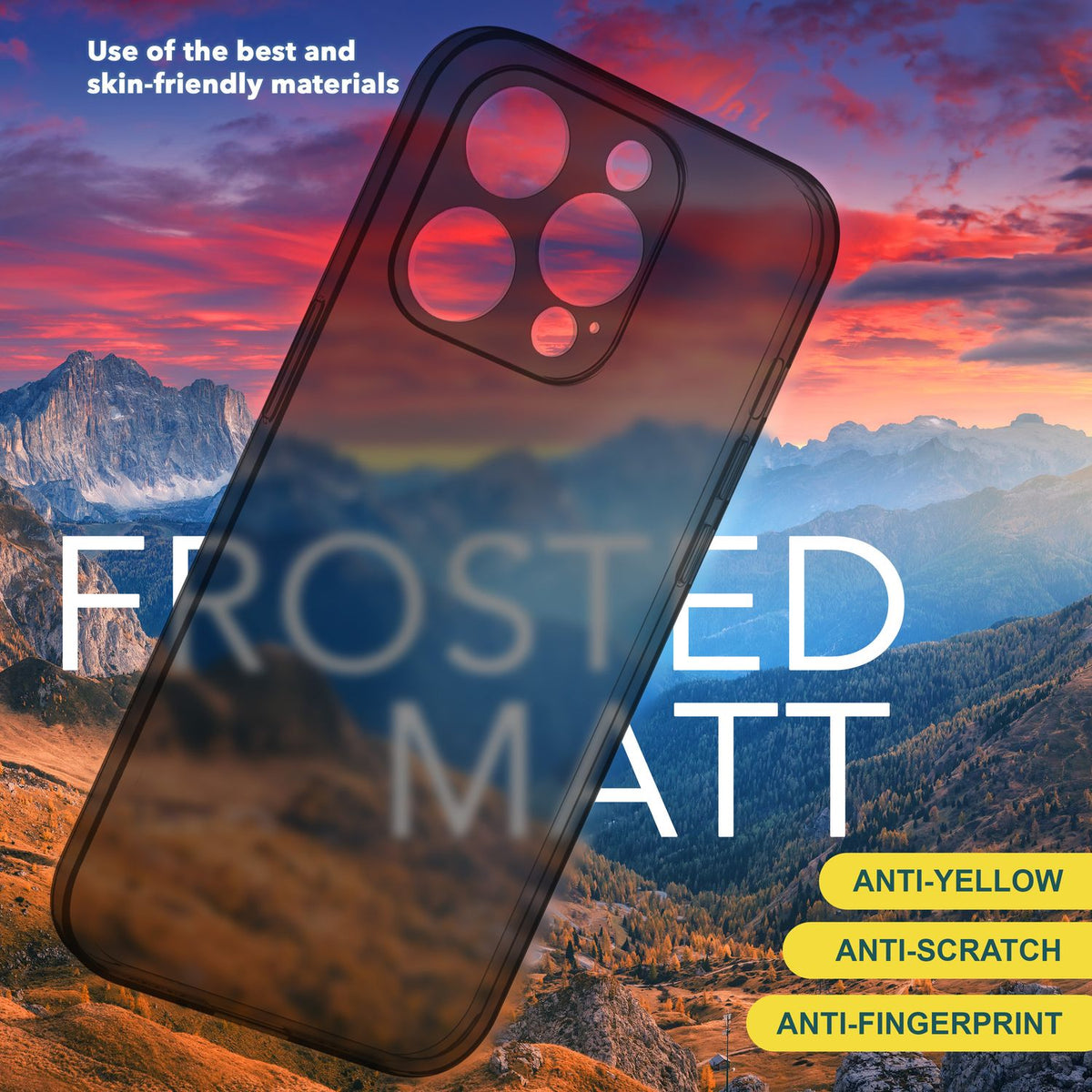 NALIA Ultra Slim Hardcase für iPhone 15 Pro Max – Matt-Transparent & 0.3mm Dünn – PHANTOM (Dünnes Cover & Kamera-Vollschutz) – Marke aus Berlin
