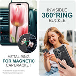 NALIA Ringhülle für iPhone 15 Pro Max – Ring-Ständer 360° & für Magnet-Halter – GRIP360 (Mattiertes Silikon Case) – Marke aus Berlin