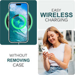 NALIA Transparente Hülle für iPhone 15 – Anti-Gelb & Stoßfest – BLYSS (Rückseite in Glas-Optik) – Marke aus Berlin