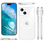 NALIA Transparentes Magnet Case für iPhone 15 Plus – MagPower System (MagSafe kompatibel) – LUMEX (Edle Glas-Optik, aber unzerbrechlich) – Marke aus Berlin