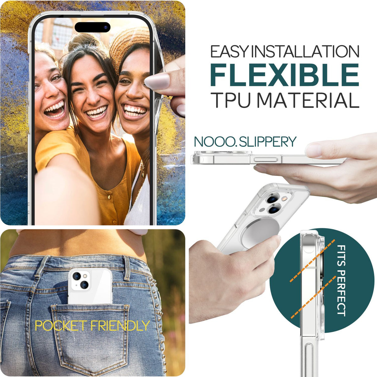 NALIA Mattes Magnet Case für iPhone 15 – MagSafe kompatibel – ONYX (Edle Milchglas-Optik, Anti-Fingerprint & Grip) – Marke aus Berlin