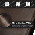 NALIA Echtlederhülle für iPhone 15 Pro Max – RFID Wallet & Magnet-Verschluss – LEVANTO (Handgefertigte Klapphülle) – Marke aus Berlin