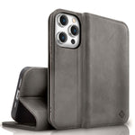 NALIA Echtlederhülle für iPhone 15 Pro Max – RFID Wallet & Magnet-Verschluss – LEVANTO (Handgefertigte Klapphülle) – Marke aus Berlin