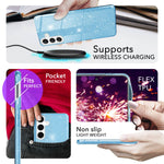 NALIA Glitzerhülle für Samsung Galaxy S24 Plus – Funkelnder Glitzer-Look & Grip – SHINEPOP (Silikon Case) – Marke aus Berlin
