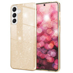 NALIA Glitzerhülle für Samsung Galaxy S24 Plus – Funkelnder Glitzer-Look & Grip – SHINEPOP (Silikon Case) – Marke aus Berlin