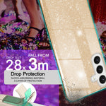 NALIA Glitzerhülle für Samsung Galaxy S24 Plus – Funkelnder Glitzer-Look & Grip – SHINEPOP (Silikon Case) – Marke aus Berlin