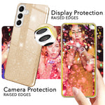 NALIA Glitzerhülle für Samsung Galaxy S24 Plus – Funkelnder Glitzer-Look & Grip – SHINEPOP (Silikon Case) – Marke aus Berlin