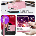 NALIA Glitzerhülle für Samsung Galaxy S24 Plus – Funkelnder Glitzer-Look & Grip – SHINEPOP (Silikon Case) – Marke aus Berlin