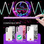 NALIA Glitzerhülle für Samsung Galaxy S24 Plus – Funkelnder Glitzer-Look & Grip – SHINEPOP (Silikon Case) – Marke aus Berlin