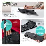 NALIA Ringhülle für Samsung Galaxy S24 – Ring-Ständer 360° & für Magnet-Halter – GRIP360 (Mattiertes Silikon Case) – Marke aus Berlin