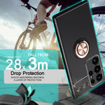 NALIA Ringhülle für Samsung Galaxy S24 Ultra – Ring-Ständer 360° & für Magnet-Halter – GRIP360 (Mattiertes Silikon Case) – Marke aus Berlin