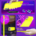 NALIA Neon Silikonhülle für Samsung Galaxy S24 Plus – Soft-Touch & Signal-Neon – NEONSHOCK (Matte Schutzhülle) – Marke aus Berlin
