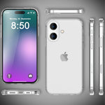 NALIA Transparente Silikonhülle für iPhone 16 Plus – Anti-Gelb & Rutschfest – GLAZE (Handyhülle Kristallklar, Schlank & Stoßfest) – Marke aus Berlin