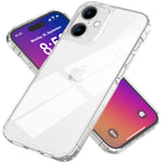 NALIA Transparente Hülle für iPhone 16 Plus – Anti-Gelb & Stoßfest – BLYSS (Rückseite in Glas-Optik) – Marke aus Berlin