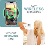 NALIA Transparente Hülle für iPhone 16 Plus – Anti-Gelb & Stoßfest – BLYSS (Rückseite in Glas-Optik) – Marke aus Berlin