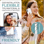 NALIA Transparente Hülle für iPhone 16 Plus – Anti-Gelb & Stoßfest – BLYSS (Rückseite in Glas-Optik) – Marke aus Berlin
