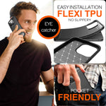 NALIA Silikonhülle für iPhone 16 Pro – Rutschfest & Matt – VORTEX (Gebürstete Optik & Carbon Design) – Marke aus Berlin
