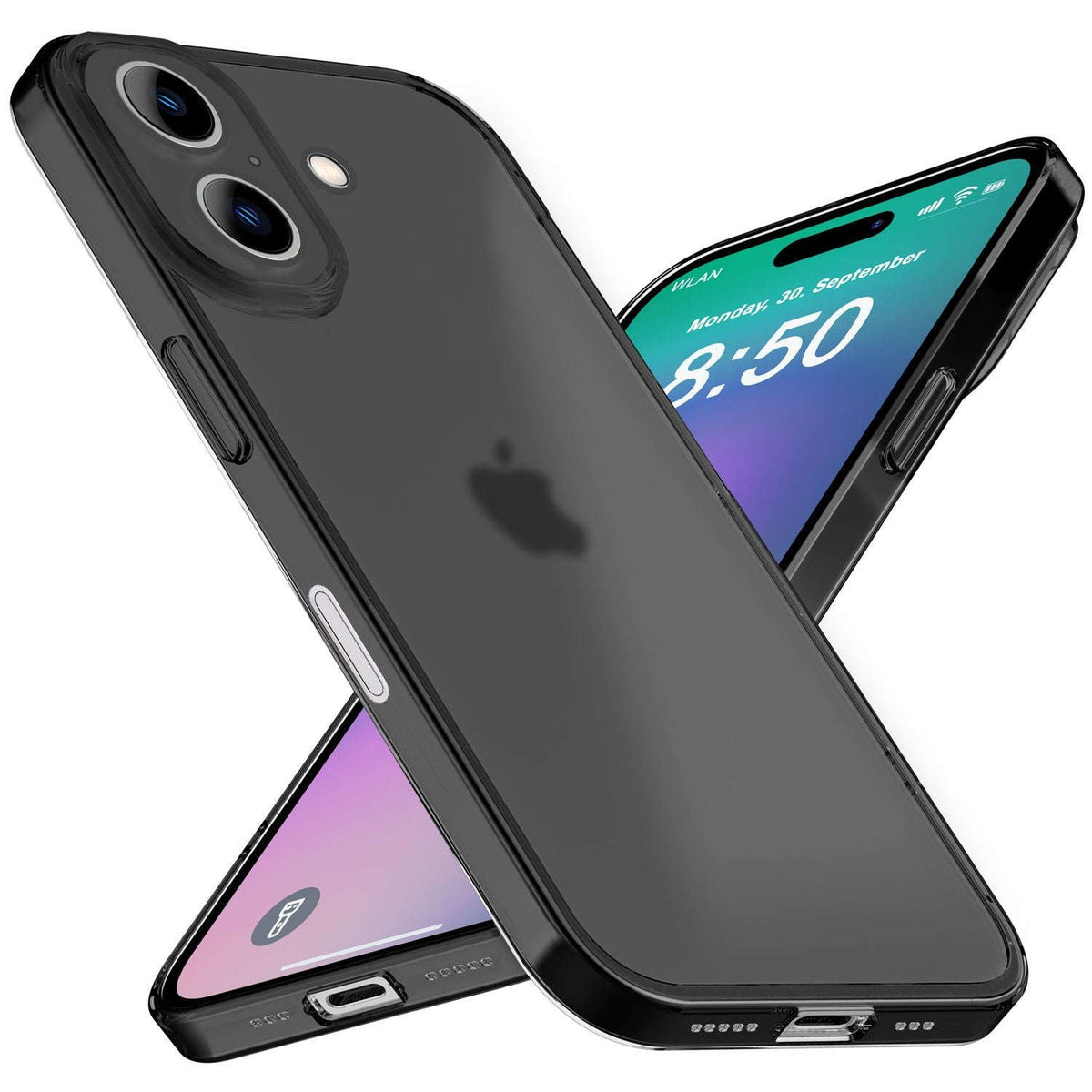 NALIA Ultra Slim Hardcase für iPhone 16 – Matt-Transparent & 0.3mm Dünn – PHANTOM (Dünnes Cover & Kamera-Vollschutz) – Marke aus Berlin Namma Markt