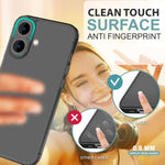 NALIA Ultra Slim Hardcase für iPhone 16 – Matt-Transparent & 0.3mm Dünn – PHANTOM (Dünnes Cover & Kamera-Vollschutz) – Marke aus Berlin Namma Markt