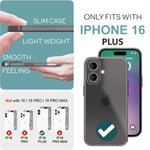 NALIA Ultra Slim Hardcase für iPhone 16 Plus – Matt-Transparent & 0.3mm Dünn – PHANTOM (Dünnes Cover & Kamera-Vollschutz) – Marke aus Berlin