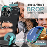 NALIA Ringhülle für iPhone 16 Pro Max – Ring-Ständer 360° & für Magnet-Halter – GRIP360 (Mattiertes Silikon Case) – Marke aus Berlin