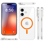 NALIA Neon-Ring Case für iPhone 16 – MagSafe Kompatibel & Nachleuchtend – NIGHT-GLOW (Transparent & Anti-Gelb) – Marke aus Berlin