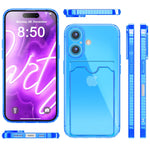 NALIA Neon Silikonhülle für iPhone 16 – Kartenfach & Knallige Signal-Farbe – CARDPOP (Anti-Shock Handyhülle) – Marke aus Berlin