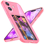 NALIA Neon Silikonhülle für iPhone 16 – Kartenfach & Knallige Signal-Farbe – CARDPOP (Anti-Shock Handyhülle) – Marke aus Berlin