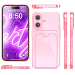 NALIA Neon Silikonhülle für iPhone 16 – Kartenfach & Knallige Signal-Farbe – CARDPOP (Anti-Shock Handyhülle) – Marke aus Berlin