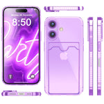 NALIA Neon Silikonhülle für iPhone 16 – Kartenfach & Knallige Signal-Farbe – CARDPOP (Anti-Shock Handyhülle) – Marke aus Berlin